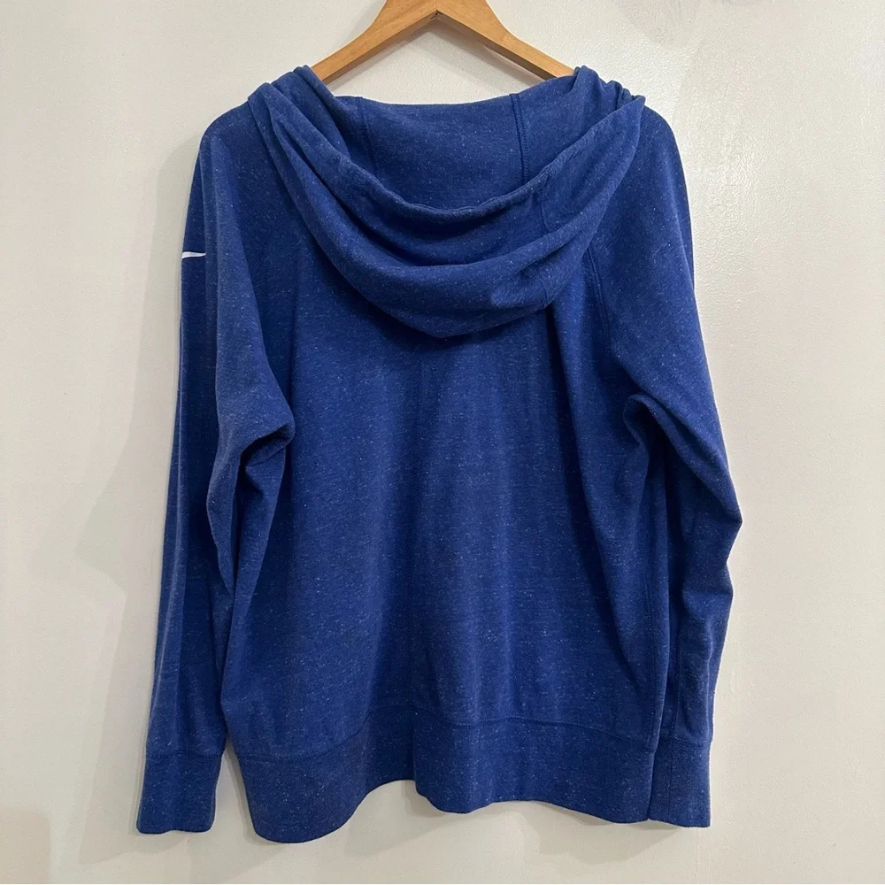 Nike NY Giants Zip Up Lightweight Hoodie Long Sleeve Heather Blue Women’s XXL - Picture 2 of 8